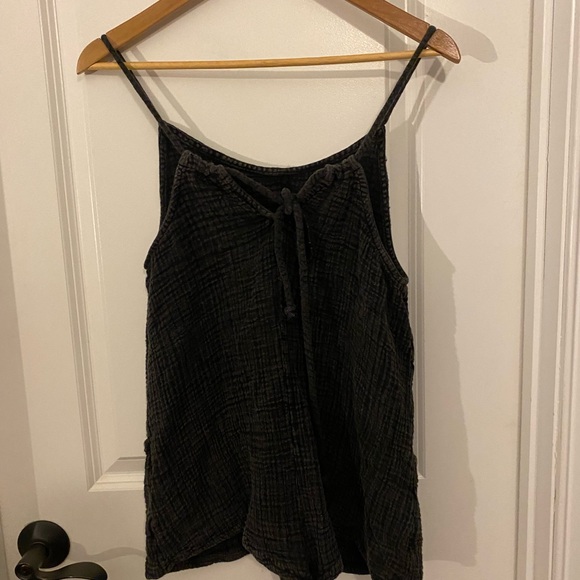 Urban Outfitters Out From Under Black Textured Sleeveless Romper - Picture 4 of 7